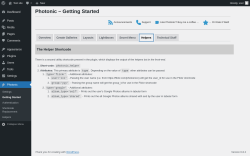 Page screenshot: Photonic → Getting Started → Helpers