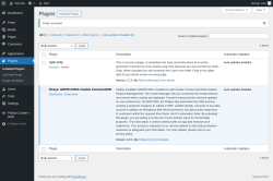 Page screenshot: Plugins &lsaquo; Test site &mdash; WordPress