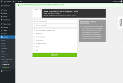 Page screenshot: Settings → Contact Us