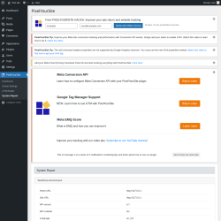 Page screenshot: PixelYourSite → System Report