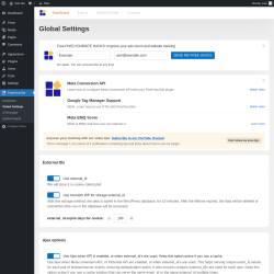 Page screenshot: PixelYourSite → Global Settings