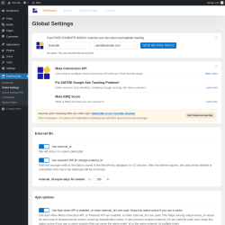 Page screenshot: PixelYourSite &rarr; Global Settings