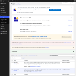 Page screenshot: Plugins &lsaquo; Test site &mdash; WordPress