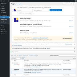 Page screenshot: Plugins &lsaquo; Test site &mdash; WordPress