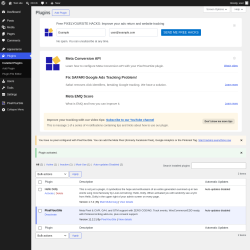 Page screenshot: Plugins &lsaquo; Test site &mdash; WordPress