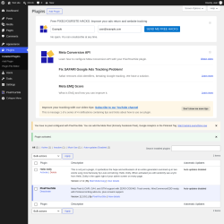 Page screenshot: Plugins &lsaquo; Test site &mdash; WordPress