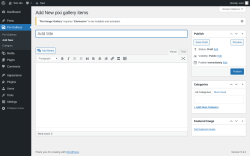 Page screenshot: Pixi Gallerys &rarr; Add New