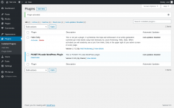 Page screenshot: Plugins &lsaquo; Test site &mdash; WordPress