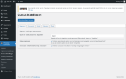 Page screenshot: Planaday Connector → Cursus Instellingen