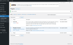 Page screenshot: Plugins ‹ Test site — WordPress
