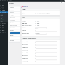 Page screenshot: PS Gateway &rarr; Settings &rarr; Fast Bank