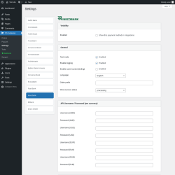 Page screenshot: PS Gateway &rarr; Settings &rarr; Inecobank