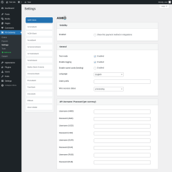 Page screenshot: PS Gateway &rarr; Settings