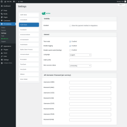 Page screenshot: PS Gateway &rarr; Settings &rarr; ACBA Bank