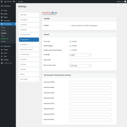 Page screenshot: PS Gateway &rarr; Settings &rarr; Armswissbank