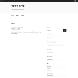 Page screenshot: Test site – Just another WordPress site