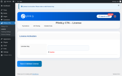 Page screenshot: PlinkLy CTA → License