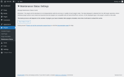 Page screenshot: Plugins  → Maintenance Status