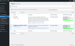 Page screenshot: Plugins ‹ Test site — WordPress