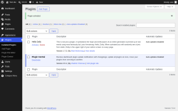 Page screenshot: Plugins &lsaquo; Test site &mdash; WordPress