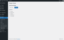 Page screenshot: Tools → Plugin Check