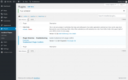 Page screenshot: Plugins &lsaquo; Test site &mdash; WordPress