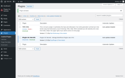 Page screenshot: Plugins &lsaquo; Test site &mdash; WordPress