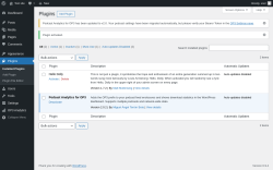 Page screenshot: Plugins &lsaquo; Test site &mdash; WordPress
