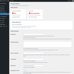 Page screenshot: Podcast Blocks