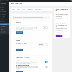 Page screenshot: Podcast Player &rarr; Settings
