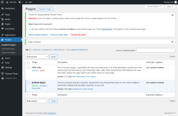 Page screenshot: Plugins &lsaquo; Test site &mdash; WordPress