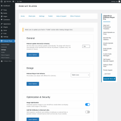 Page screenshot: Podcast Player → Settings