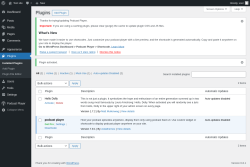 Page screenshot: Plugins ‹ Test site — WordPress