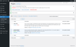 Page screenshot: Plugins &lsaquo; Test site &mdash; WordPress