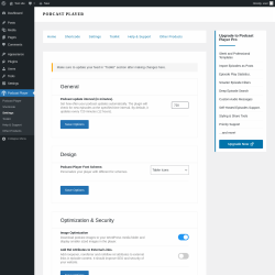 Page screenshot: Podcast Player → Settings