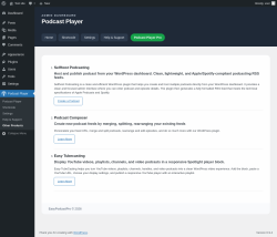 Page screenshot: Podcast Player &rarr; Other Products