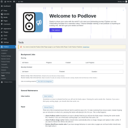 Page screenshot: Podlove → Tools