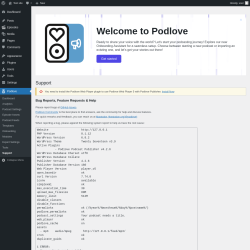 Page screenshot: Podlove → Support