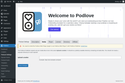 Page screenshot: Podlove → Podcast Settings → Media