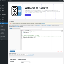 Page screenshot: Podlove → Templates