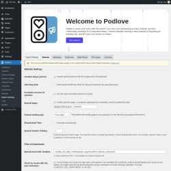 Page screenshot: Podlove → Expert Settings