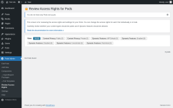 Page screenshot: Pods Admin → Review Access Rights
