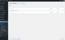Page screenshot: Pods Admin &rarr; &ndash; Pod Templates