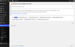Page screenshot: Pods Admin &rarr; Review Access Rights