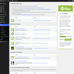 Page screenshot: Pods Admin &rarr; Help