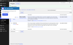 Page screenshot: Plugins &lsaquo; Test site &mdash; WordPress