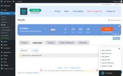 Page screenshot: Poll Maker &rarr; Results 0 &rarr; Answer Chart