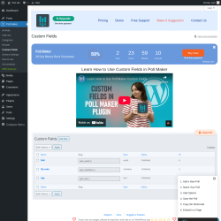 Page screenshot: Poll Maker &rarr; Custom Fields