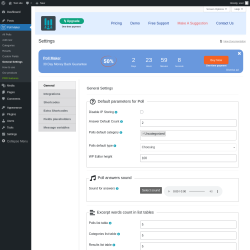 Page screenshot: Poll Maker &rarr; General Settings