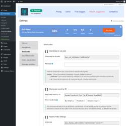 Page screenshot: Poll Maker &rarr; General Settings &rarr; 
                            Shortcodes                        